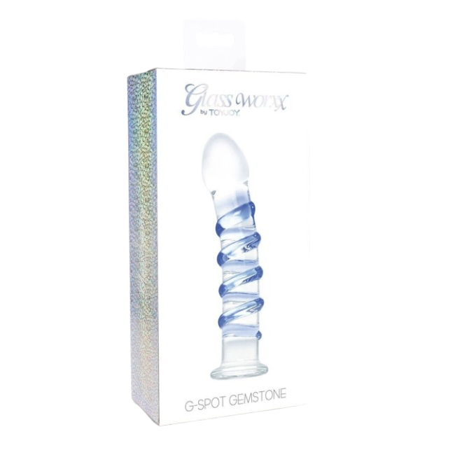 Toy Joy Glass Worxx G-Spot Gemstone Dildo